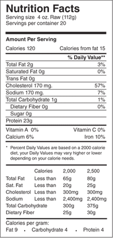 Pearl Islands Nutritional Info