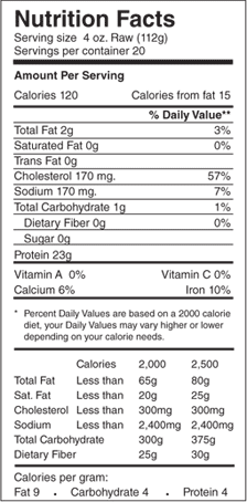 Sea Deli Nutritional Info